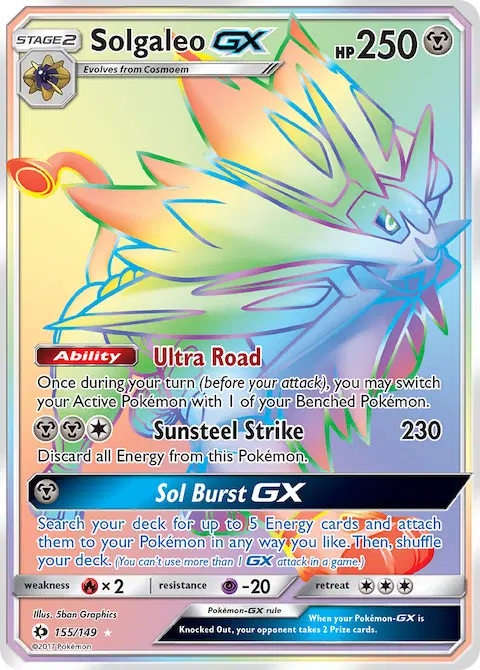 Solgaleo GX, Sun & Moon 155/149