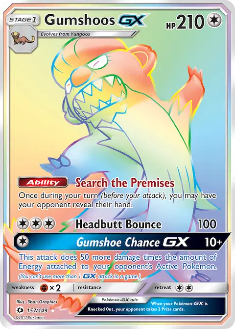 Gumshoos GX, Sun & Moon 157/149