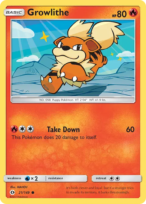 Growlithe, Sun & Moon 21/149