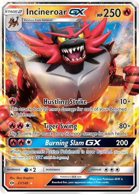 Incineroar GX, Sun & Moon 27/149