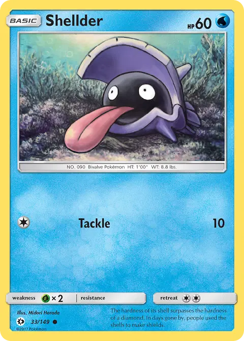 Shellder, Sun & Moon 33/149