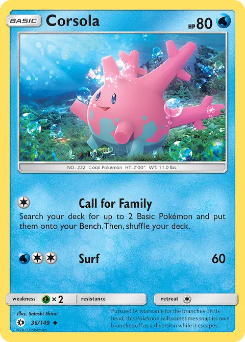 Corsola, Sun & Moon 36/149