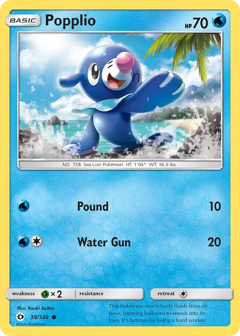 Popplio, Sun & Moon 39/149