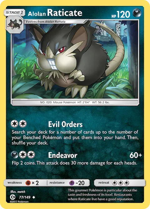 Alolan Raticate, Sun & Moon 77/149