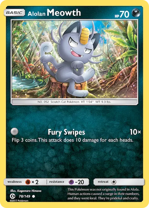 Alolan Meowth, Sun & Moon 78/149