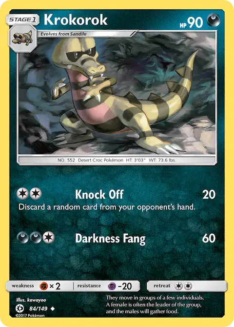 Krokorok, Sun & Moon 84/149