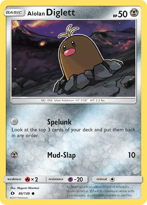 Alolan Diglett, Sun & Moon 86/149