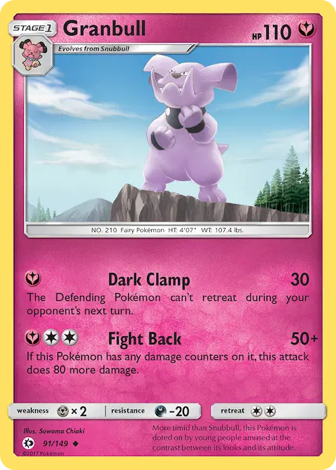 Granbull, Sun & Moon 91/149