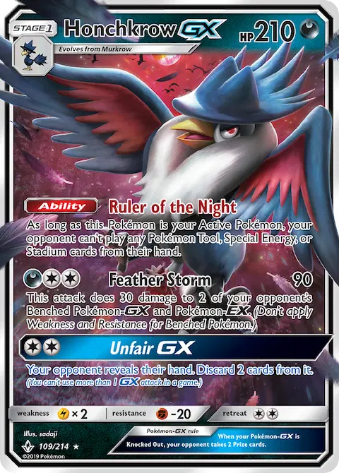 Honchkrow GX, Unbroken Bonds 109/214