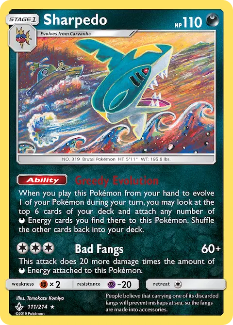 Sharpedo, Unbroken Bonds 111/214