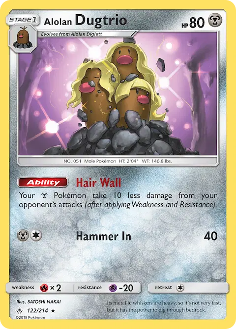 Alolan Dugtrio, Unbroken Bonds 122/214