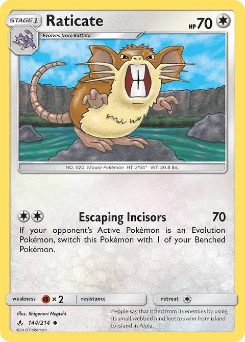 Raticate, Unbroken Bonds 144/214
