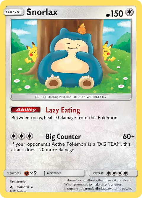 Snorlax, Unbroken Bonds 158/214