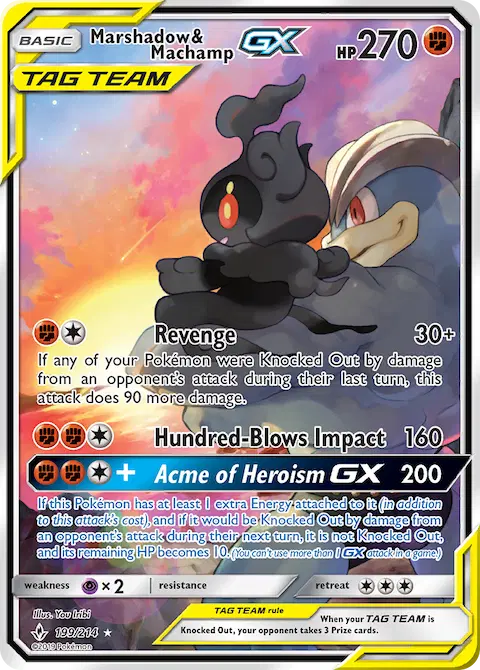 Marshadow & Machamp GX, Unbroken Bonds 199/214