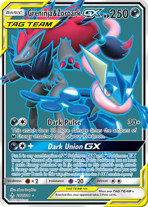 Greninja & Zoroark GX, Unbroken Bonds 200/214