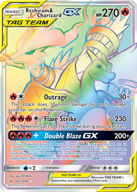 Reshiram & Charizard GX, Unbroken Bonds 217/214