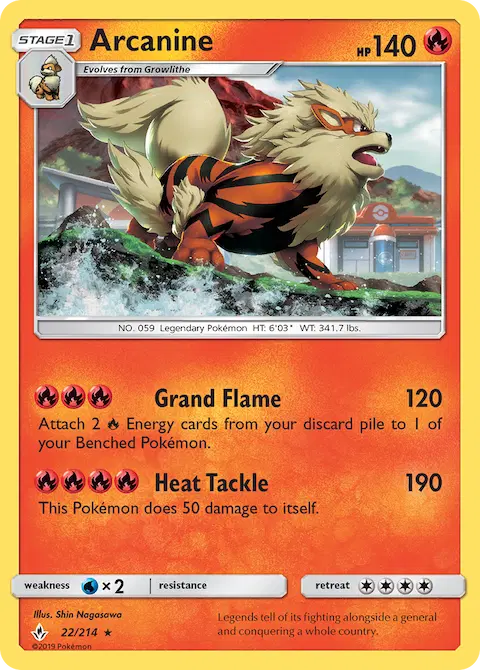 Arcanine, Unbroken Bonds 22/214