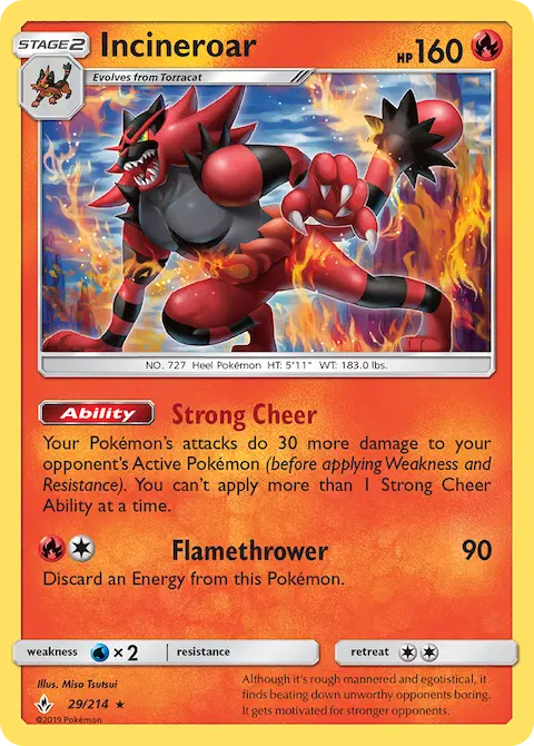 Incineroar, Unbroken Bonds 29/214
