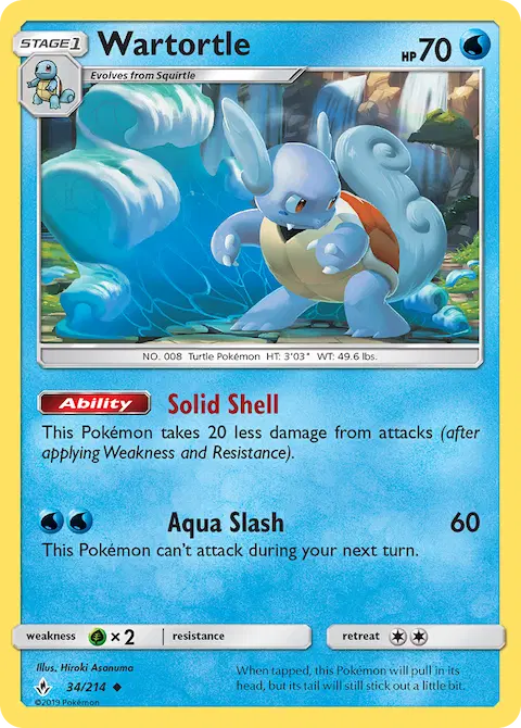 Wartortle, Unbroken Bonds 34/214