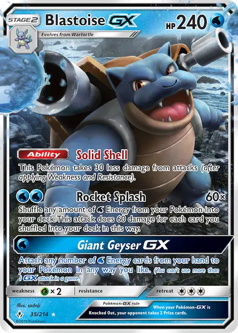 Blastoise GX, Unbroken Bonds 35/214