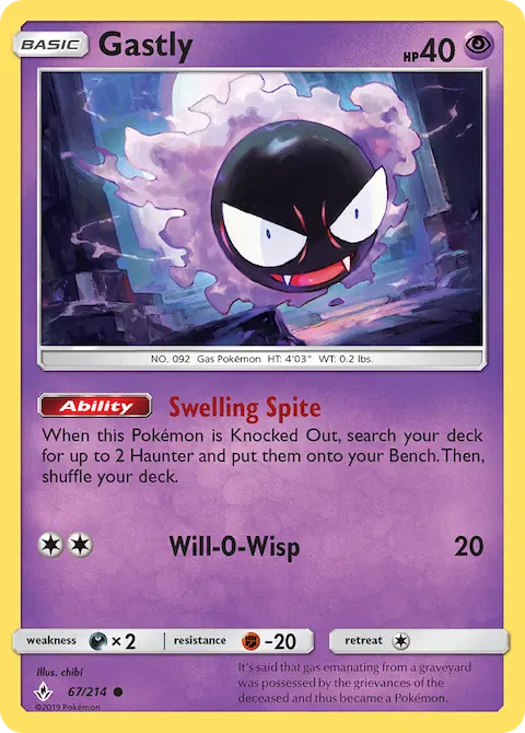 Gastly, Unbroken Bonds 67/214
