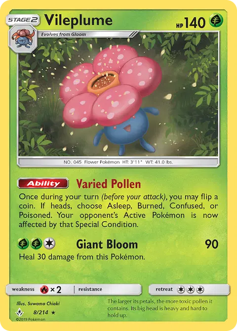 Vileplume, Unbroken Bonds 8/214