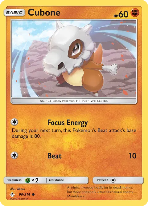 Cubone, Unbroken Bonds 90/214