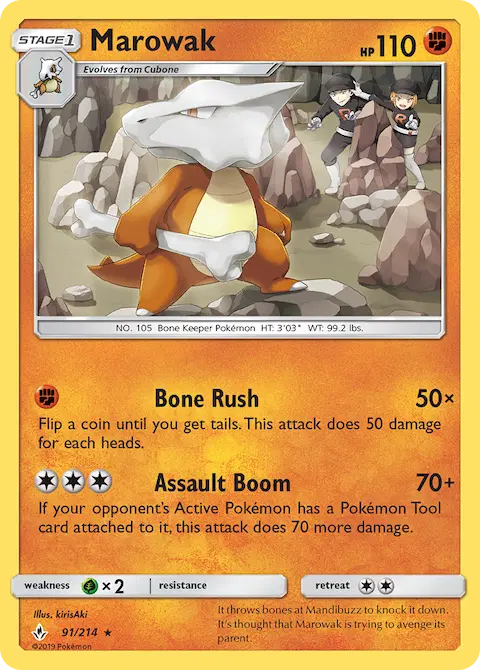 Marowak, Unbroken Bonds 91/214