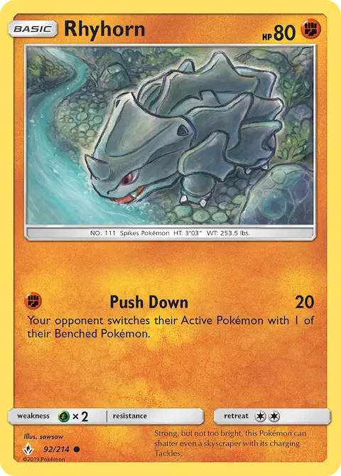 Rhyhorn, Unbroken Bonds 92/214