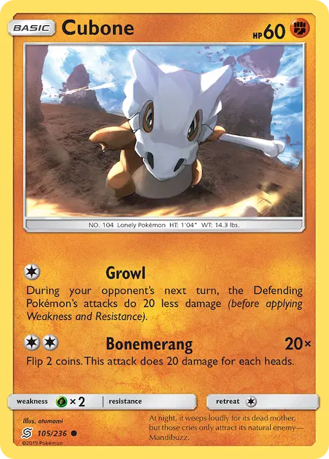 Cubone, Unified Minds 105/236