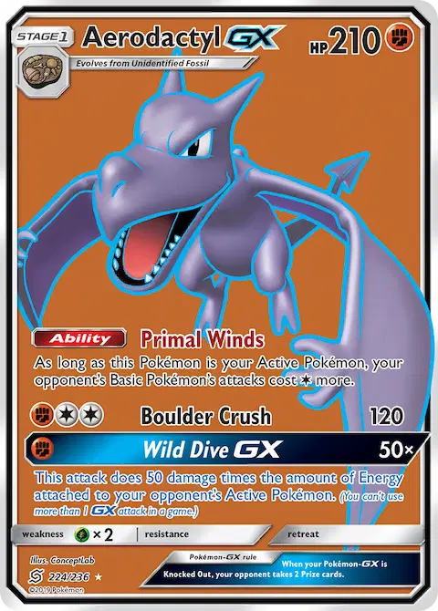 Aerodactyl GX, Unified Minds 224/236