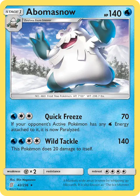 Abomasnow, Unified Minds 42/236