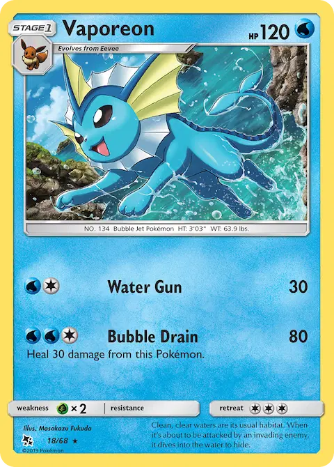 Vaporeon, Hidden Fates 18/68