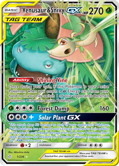 Venusaur & Snivy GX, Cosmic Eclipse 1/236