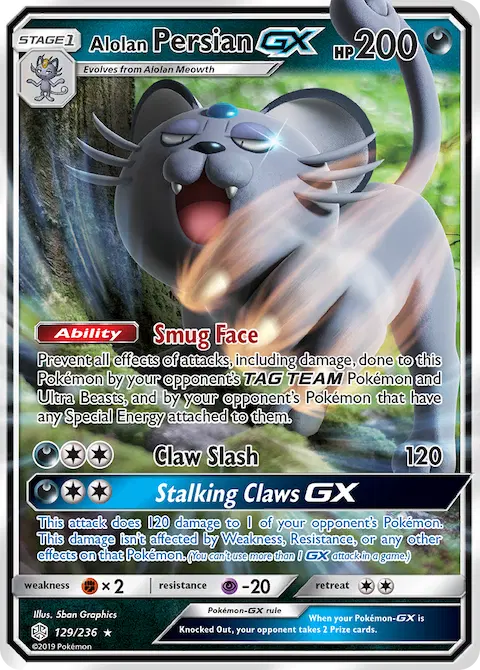 Alolan Persian GX, Cosmic Eclipse 129/236