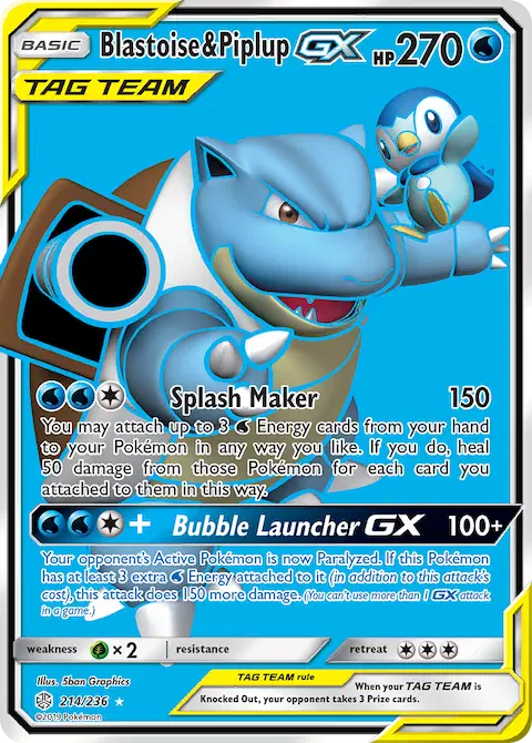 Blastoise & Piplup GX, Cosmic Eclipse 214/236