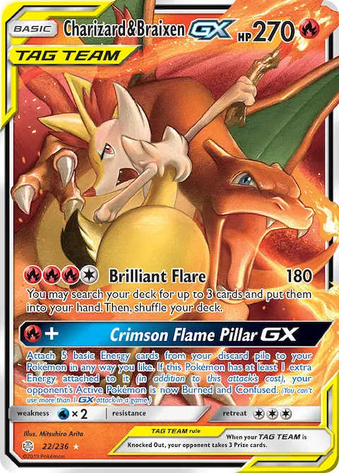 Charizard & Braixen GX, Cosmic Eclipse 22/236