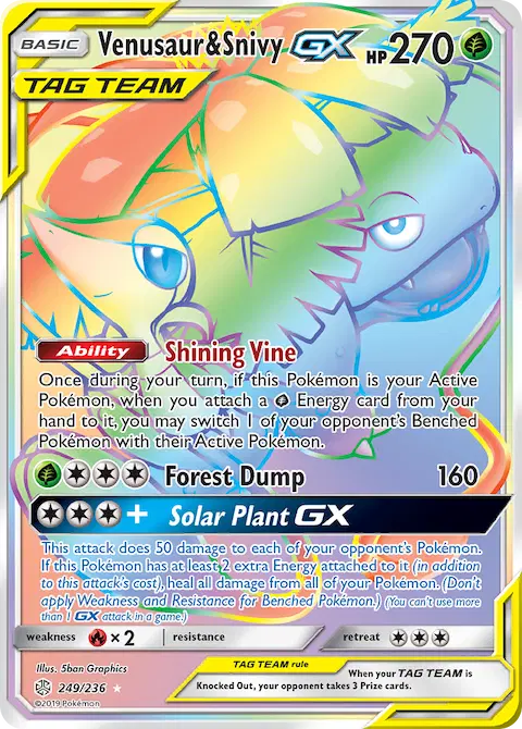Venusaur & Snivy GX, Cosmic Eclipse 249/236