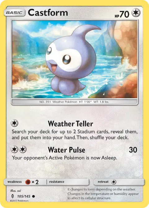 Castform, Guardians Rising 105/145