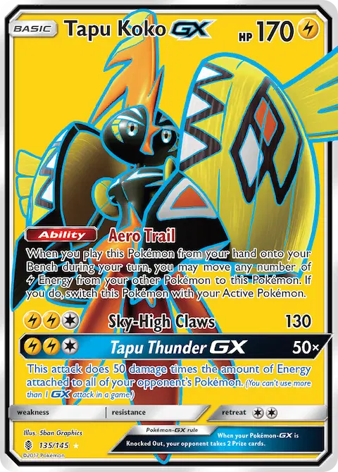 Tapu Koko GX, Guardians Rising 135/145