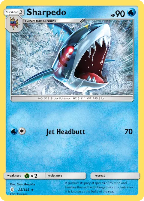 Sharpedo, Guardians Rising 28/145
