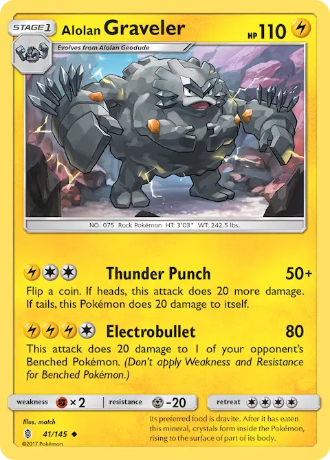 Alolan Graveler, Guardians Rising 41/145