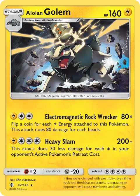 Alolan Golem, Guardians Rising 42/145