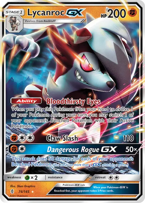 Lycanroc GX, Guardians Rising 74/145