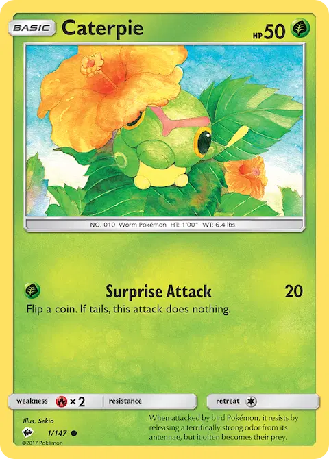 Caterpie, Burning Shadows 1/147