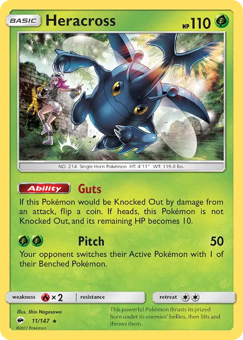 Heracross, Burning Shadows 11/147