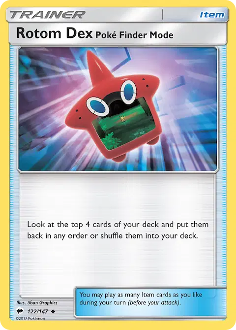 Rotom Dex—Poké Finder Mode, Burning Shadows 122/147