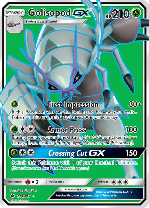 Golisopod GX, Burning Shadows 129/147