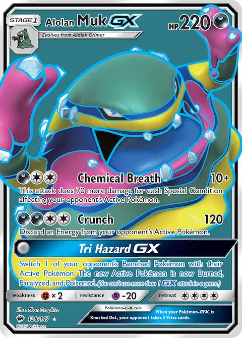 Alolan Muk GX, Burning Shadows 138/147