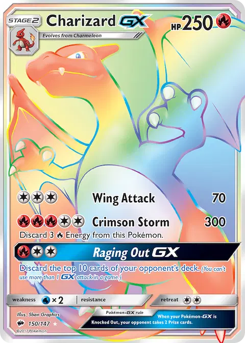 Charizard GX, Burning Shadows 150/147